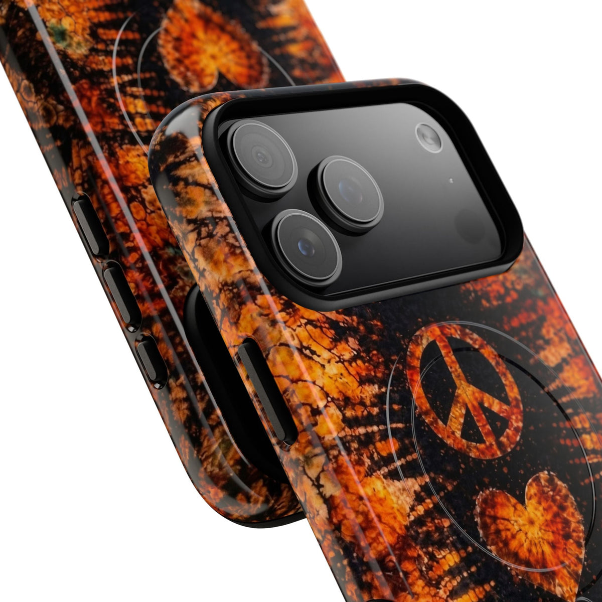 PEACE LOVE PAW PRINT VINTAGE MAGNETIC PHONE CASE - TLHN2204264