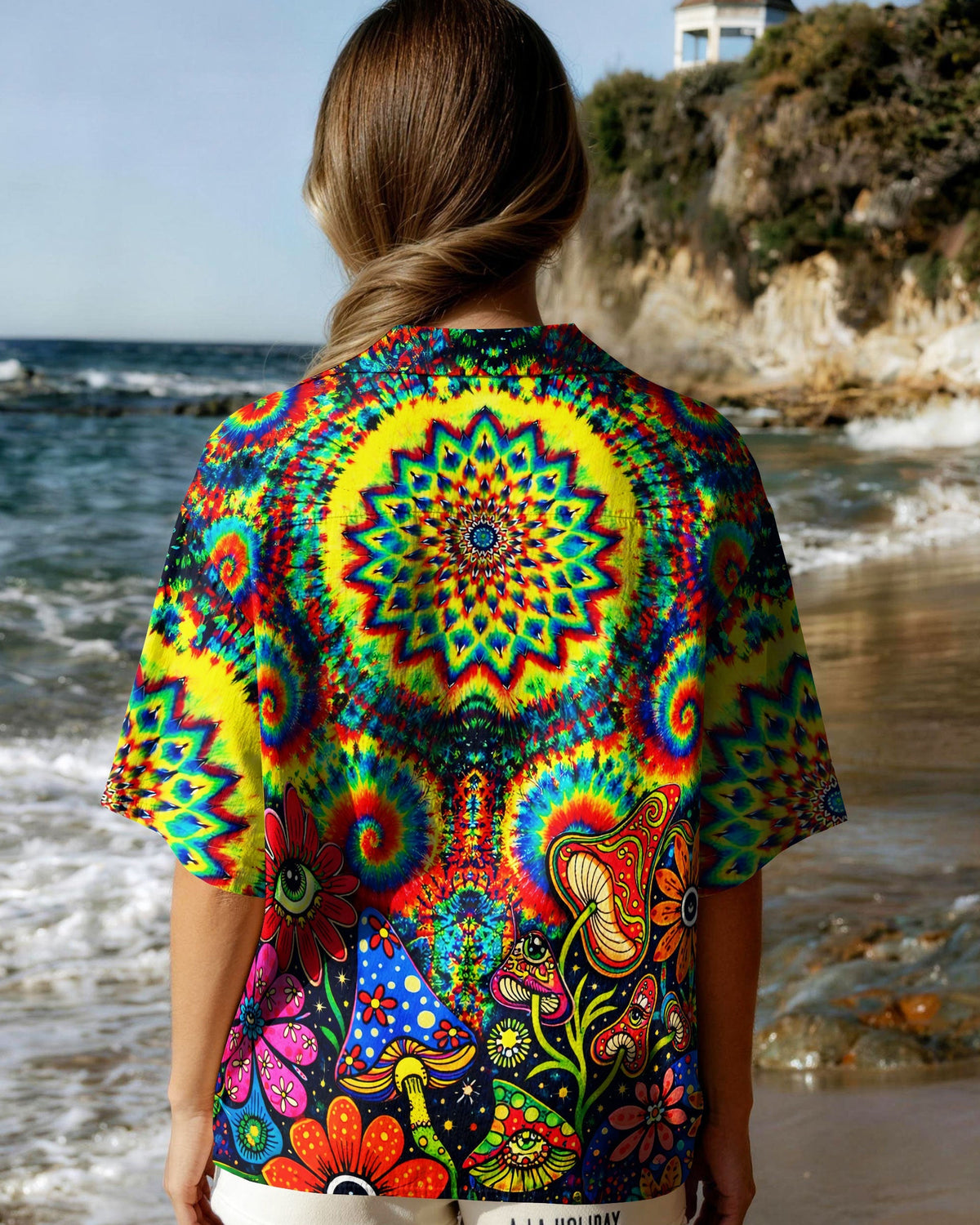 TRIPPY MUSHROOM HAWAIIAN SHIRT - TLNT0204263