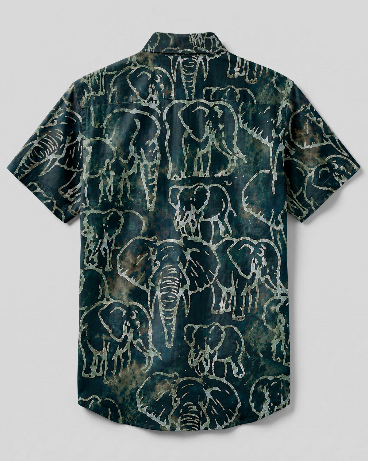 ELEPHANT PATTERN BUTTON-DOWN COLLAR SHIRT - TLHN1806262