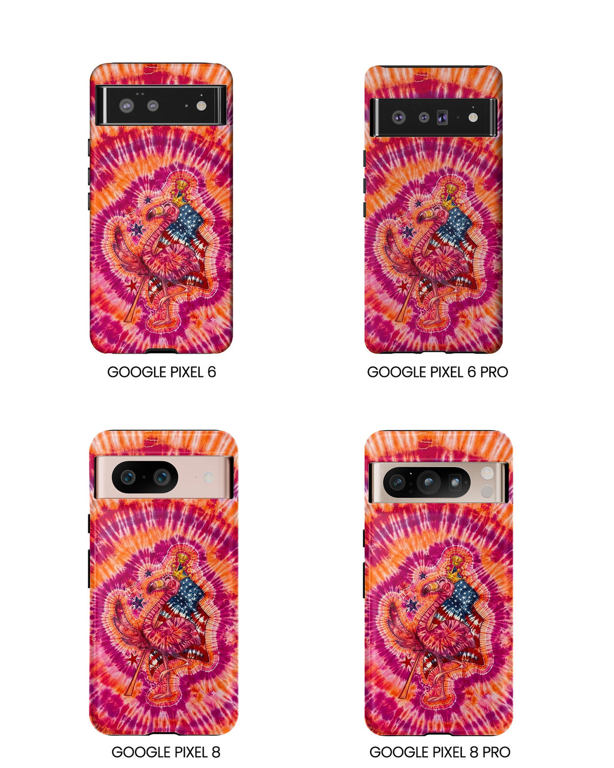RED WHITE & BLUE FLAMINGO SWIRL PHONE CASE - TLNO0405262