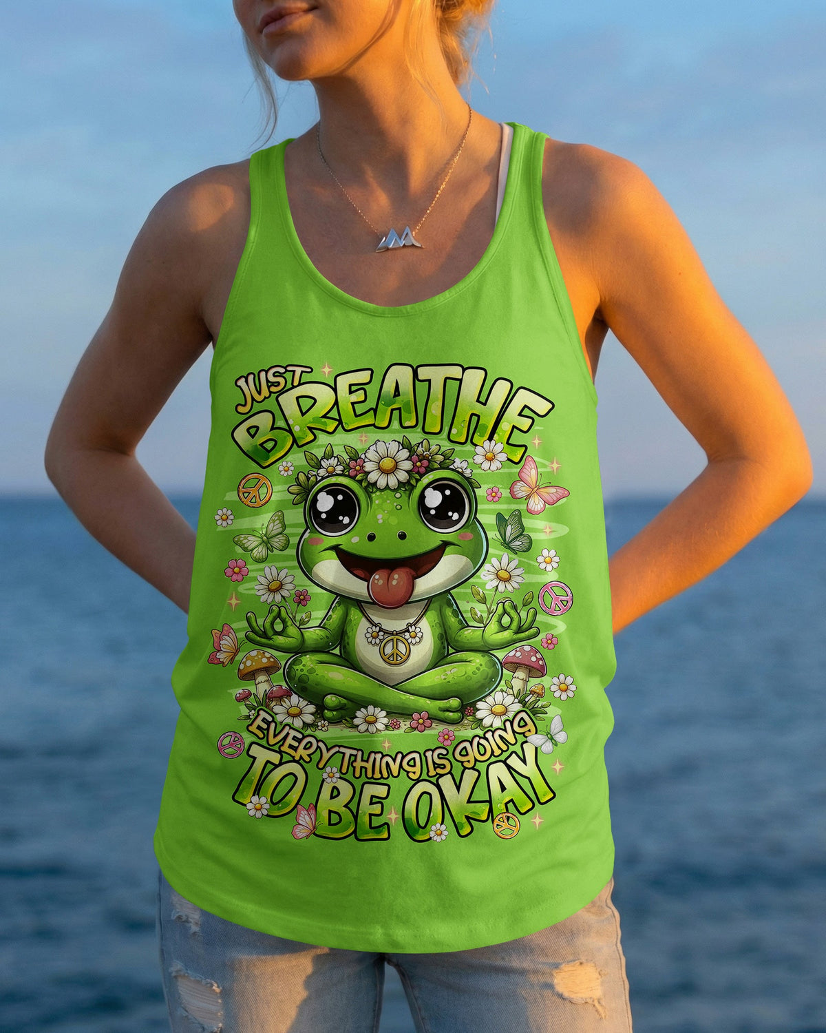 JUST BREATHE FROG ALL OVER PRINT - TLNT2906261