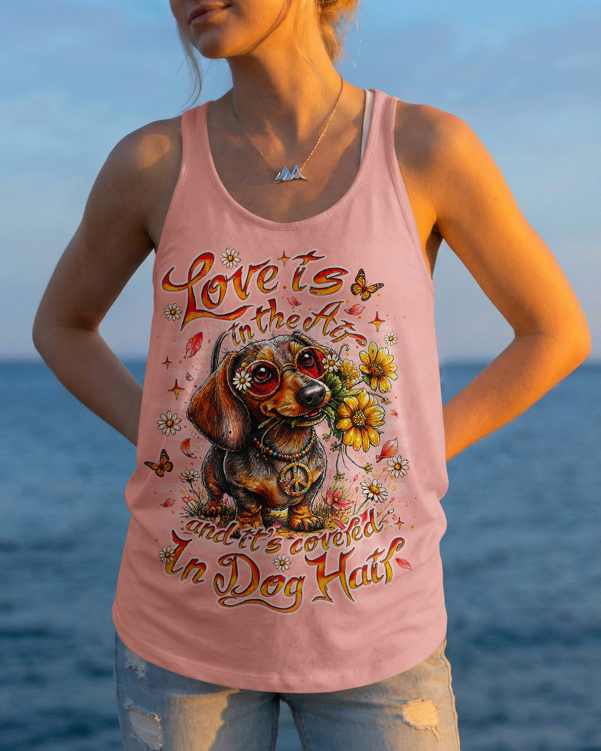 LOVE IS IN THE AIR DACHSHUND DOG ALL OVER PRINT - TLNO0405261