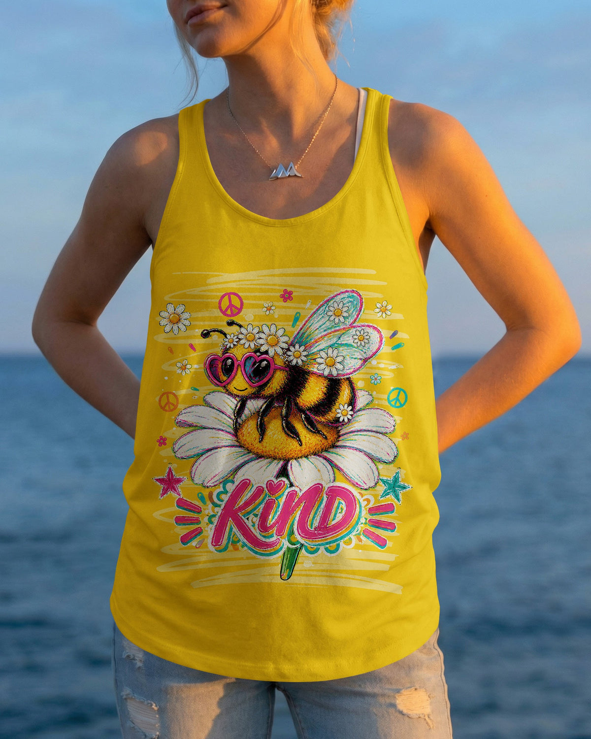 BEE KIND DAISIES ALL OVER PRINT - TLNT0805263