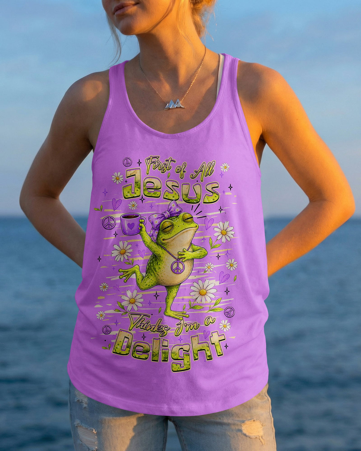 FIRST OF ALL JESUS THINKS FROG ALL OVER PRINT - TLHN0307262
