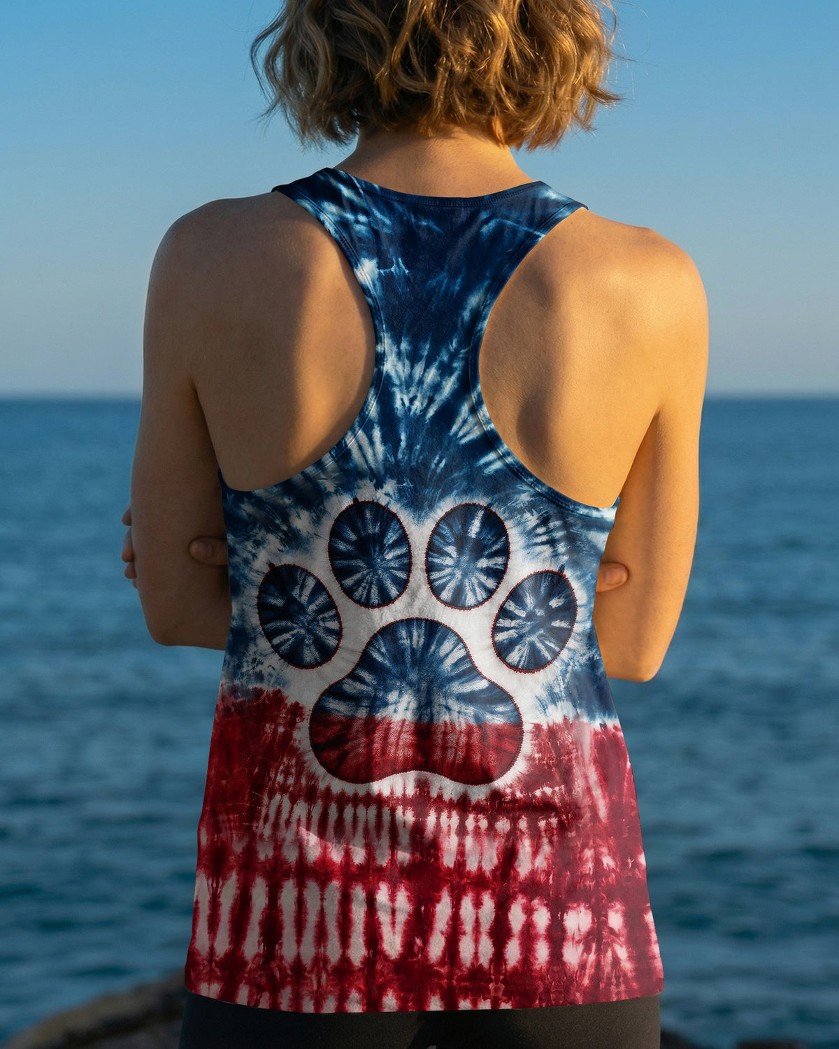 DOG MAMA RED WHITE & BLUE ALL OVER PRINT - TLNT2204263