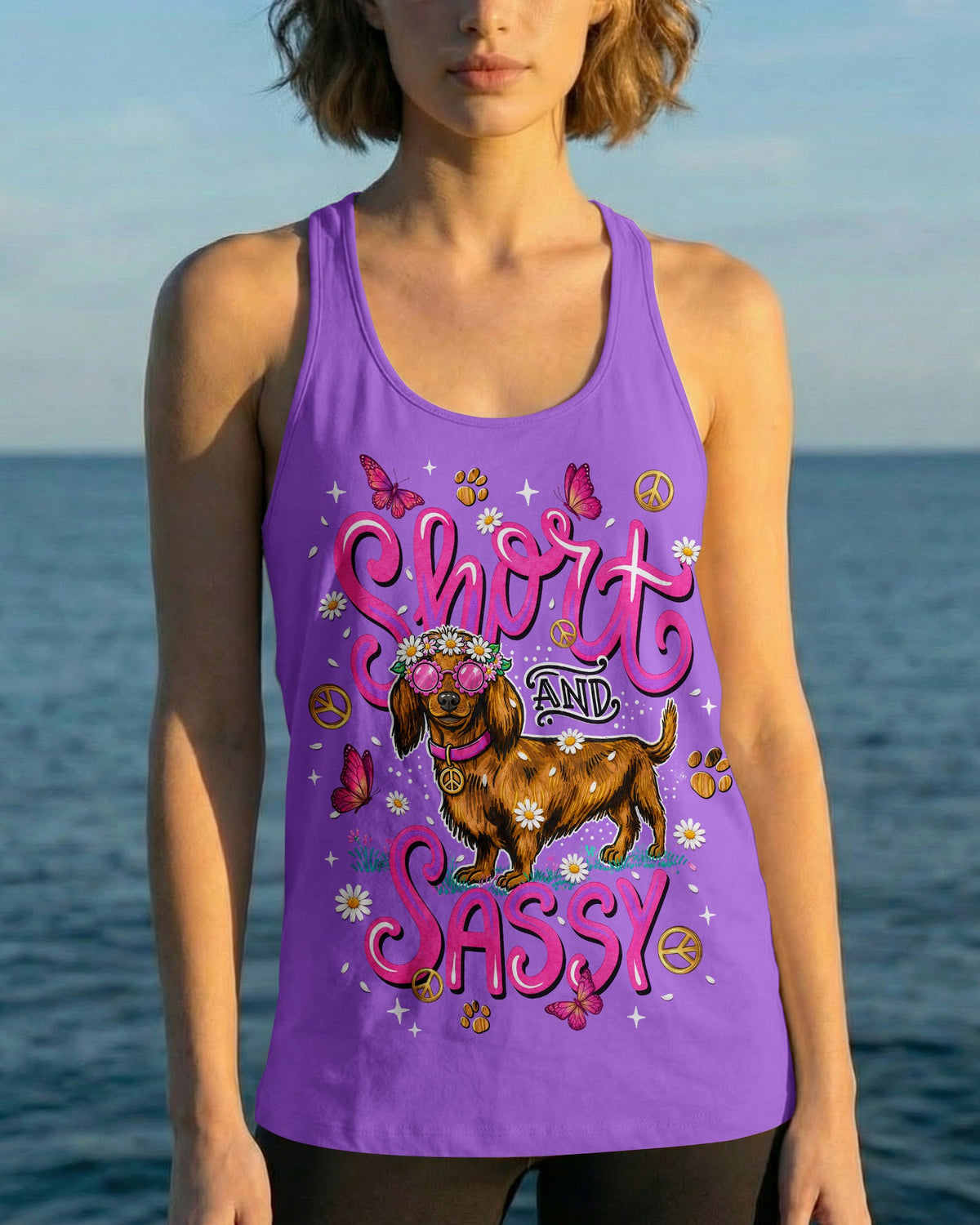SHORT AND SASSY DACHSHUND DOG ALL OVER PRINT - TLNT2605262