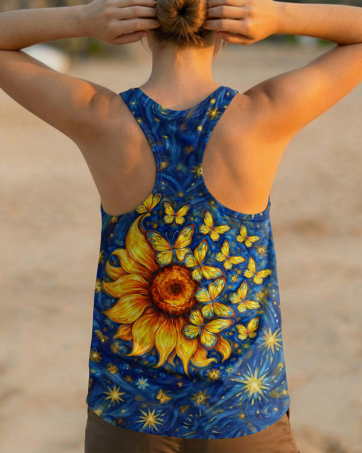WHISPER WORDS OF WISDOM LET IT BE BUTTERFLY SUNFLOWER ALL OVER PRINT - TLHN0704261