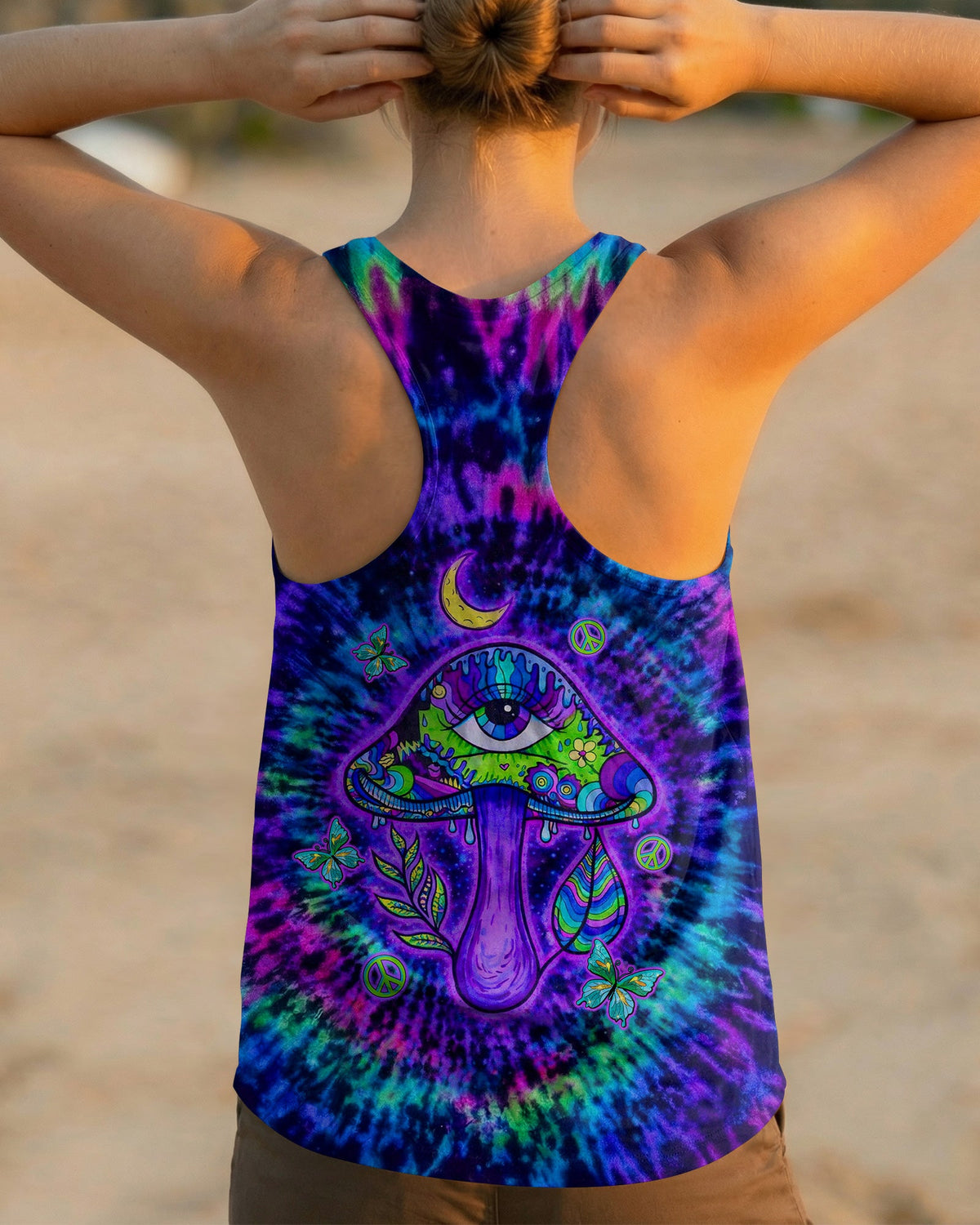 EAT MUSHROOMS SEE THE UNIVERSE SWIRL ALL OVER PRINT - TLTW0904262
