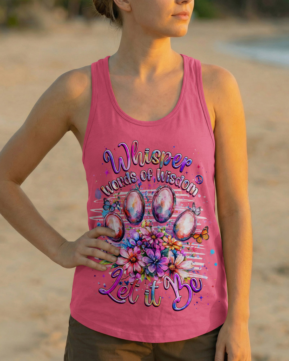 WHISPER WORDS OF WISDOM LET IT BE PAW PRINT ALL OVER PRINT - TLHG1205261