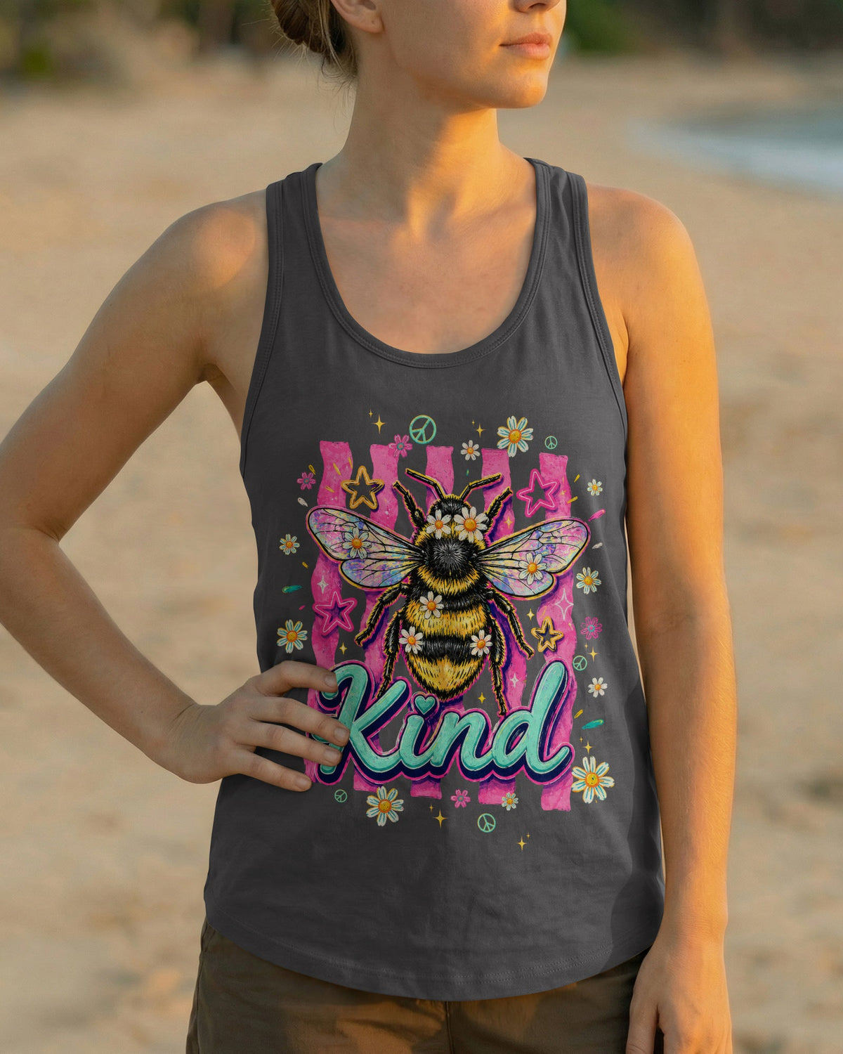 BEE KIND STRIPES ALL OVER PRINT - TLTW0805262