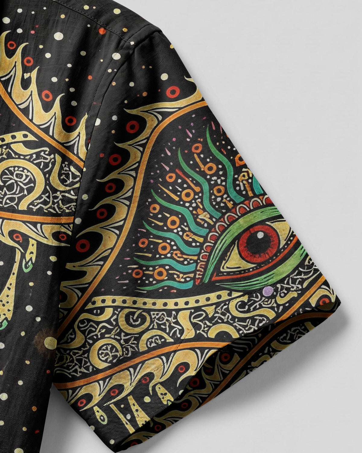 PSYCHEDELIC EYES MUSHROOM CAMP SHIRT - TLHG0304261