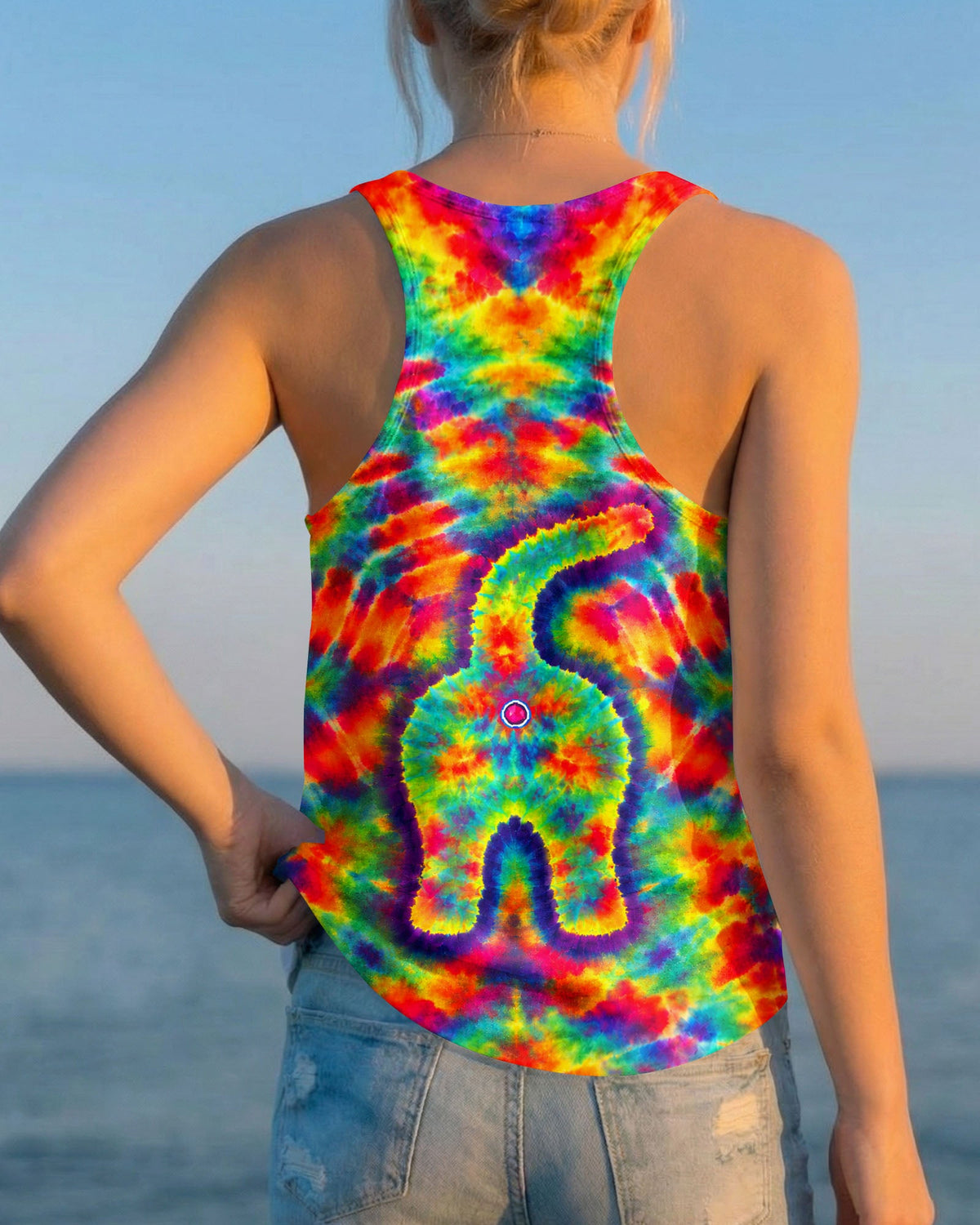 FUNNY CAT COLORFUL NEON BURST PATTERN ALL OVER PRINT - TLHN1505261