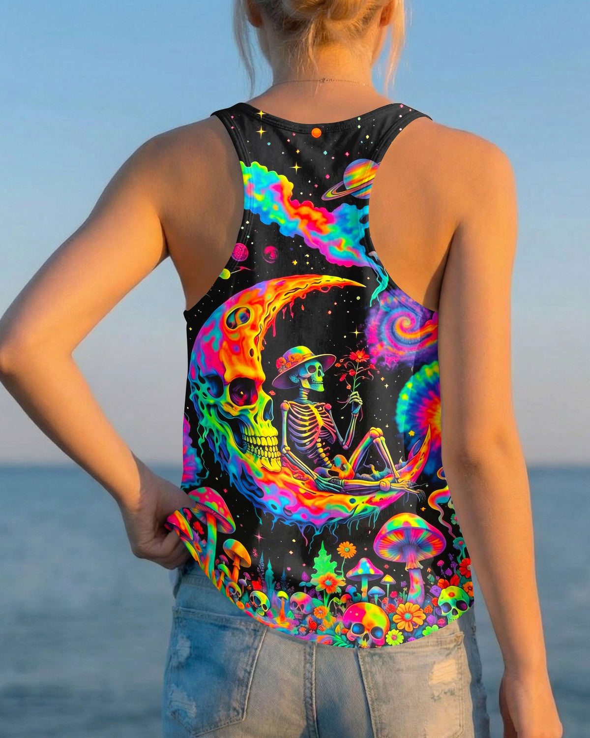 HIPPIE SKULL PSYCHEDELIC ALL OVER PRINT - TLNO0604261