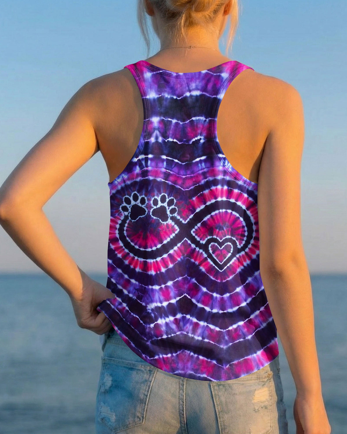 INFINITY HEART PAW PRINT SWIRL ALL OVER PRINT - TLNO1506262