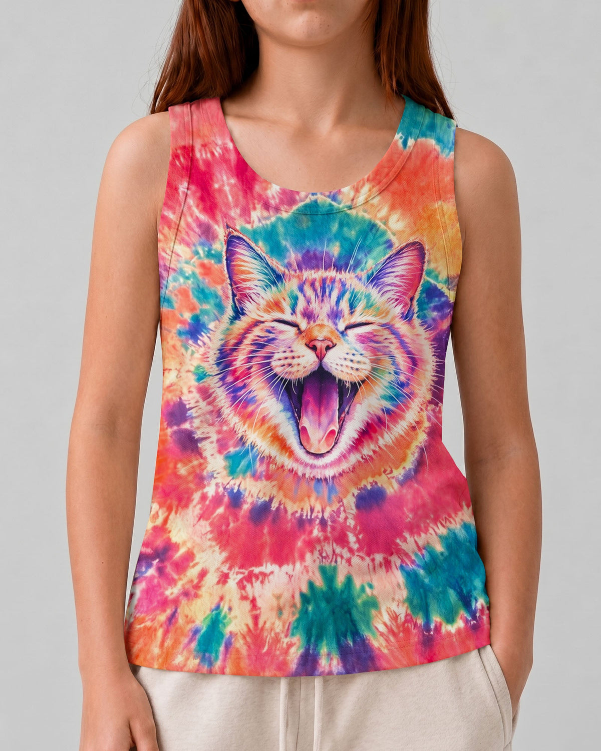 JOYFUL CAT WATERCOLOR PATTERN KIDS ALL OVER PRINT - TLNO2505262