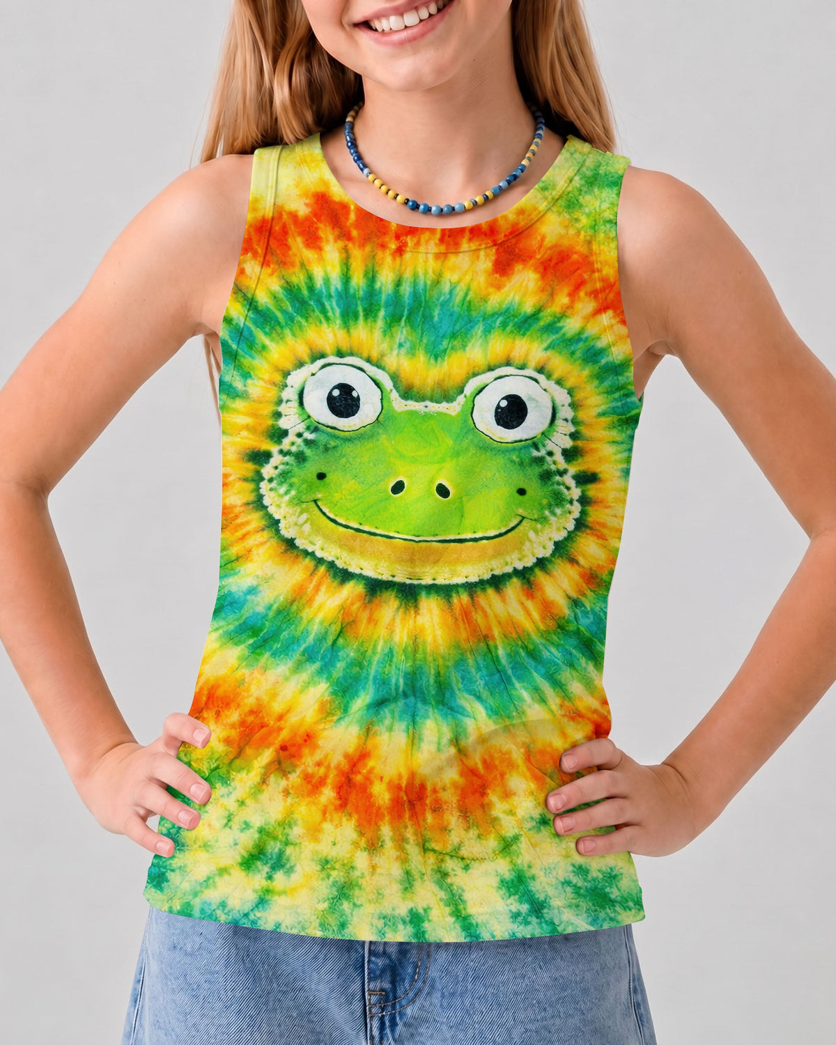 HIPPIE FROG SWIRL KIDS ALL OVER PRINT - TLNT2205262