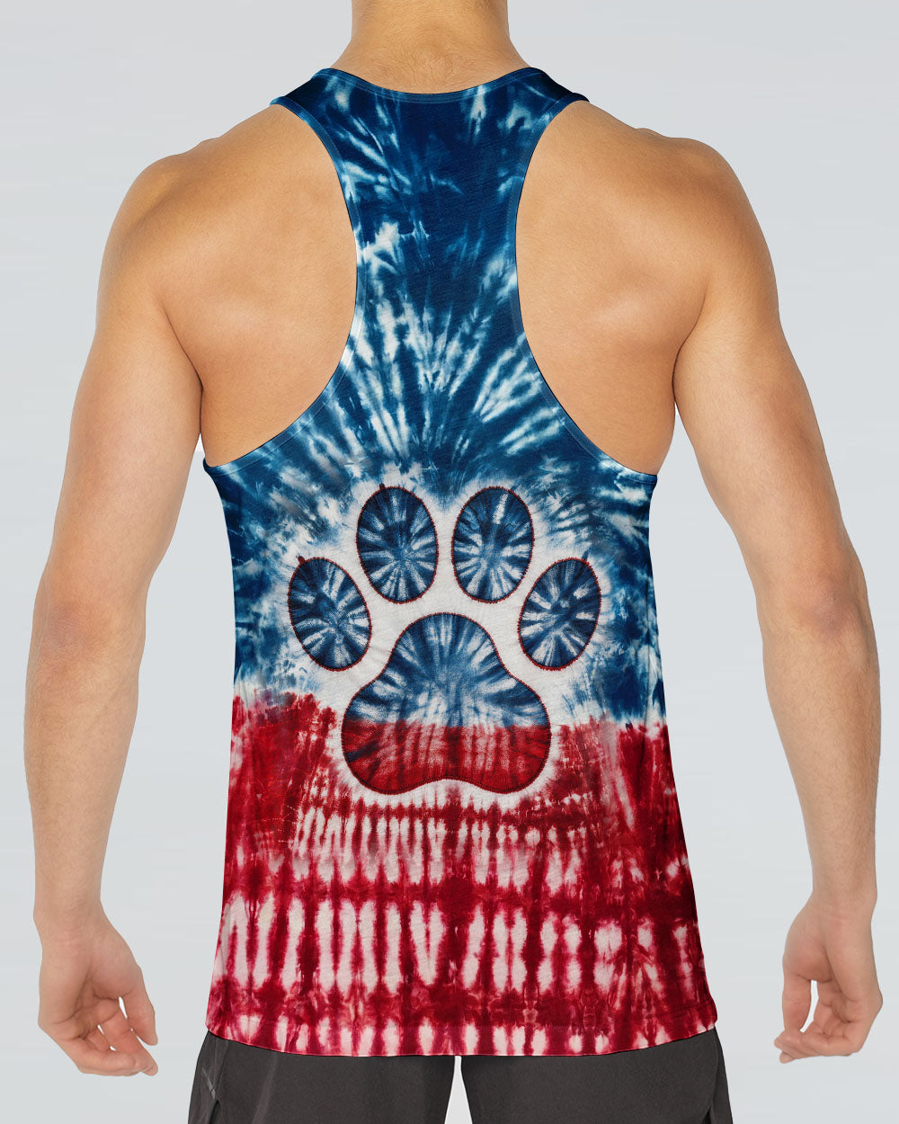 DOG PAPA RED WHITE & BLUE ALL OVER PRINT - TLNT2404263