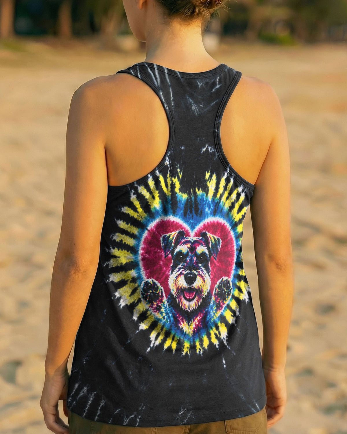 SCHNAUZER DOG HEART SWIRL ALL OVER PRINT - TLTW11605262