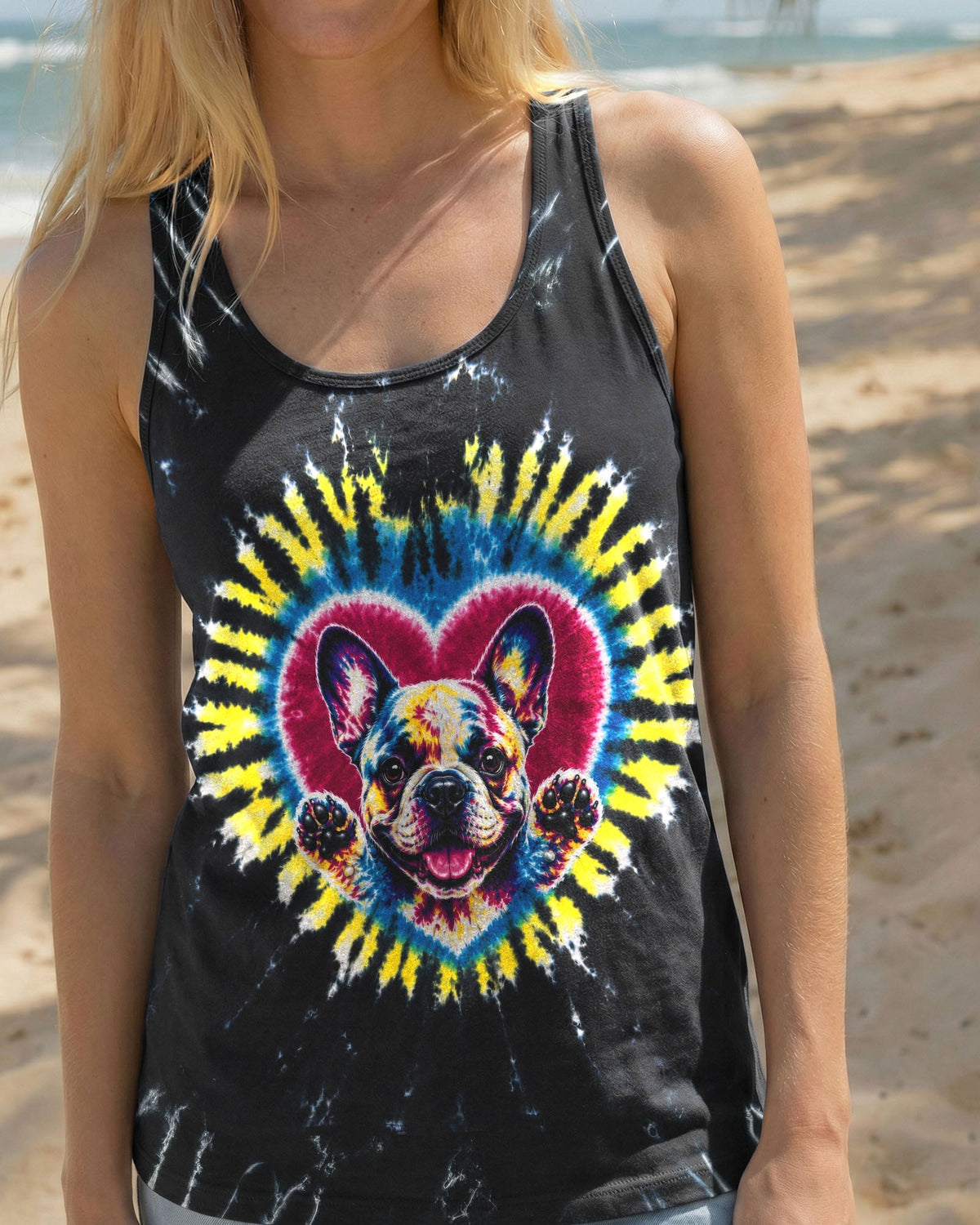 FRENCH BULLDOG HEART SWIRL ALL OVER PRINT - TLTW1405262