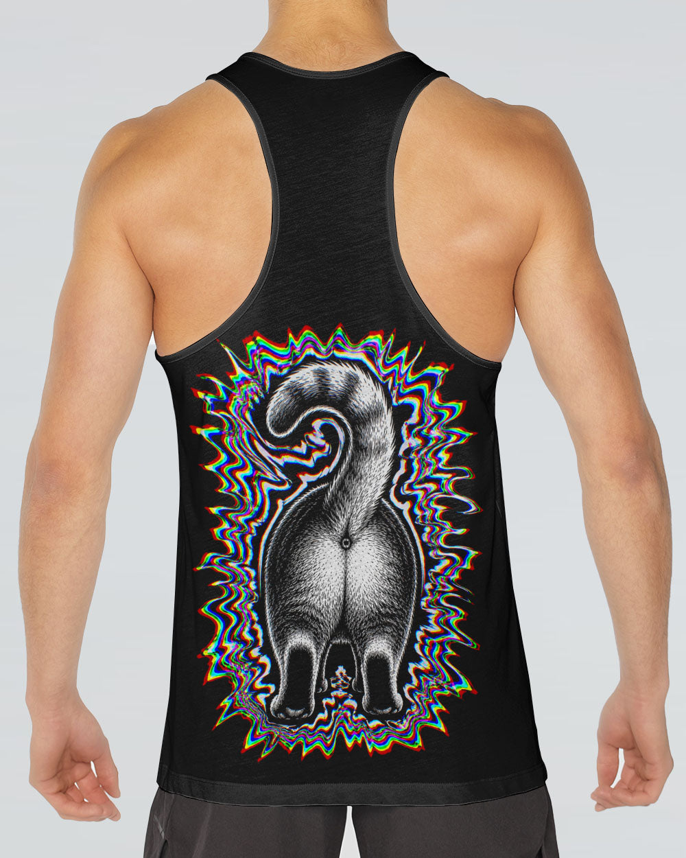 FUNNY CAT GLITCH AURA ALL OVER PRINT - TLTW2705264