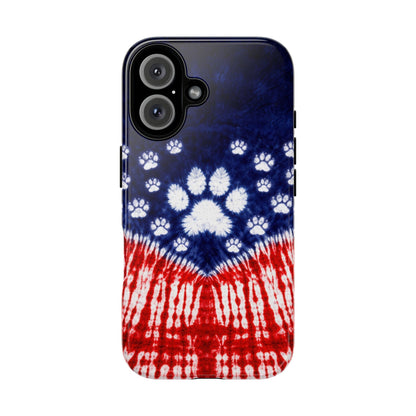 PAW PRINT RED WHITE & BLUE PHONE CASE - TLTW1604262
