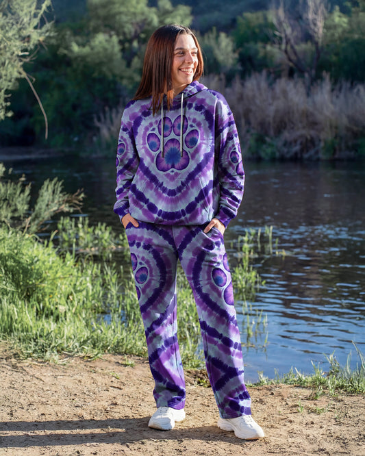 PAW PRINT TIE DYE STRAIGHT FIT SWEATPANT - TYQY0701264
