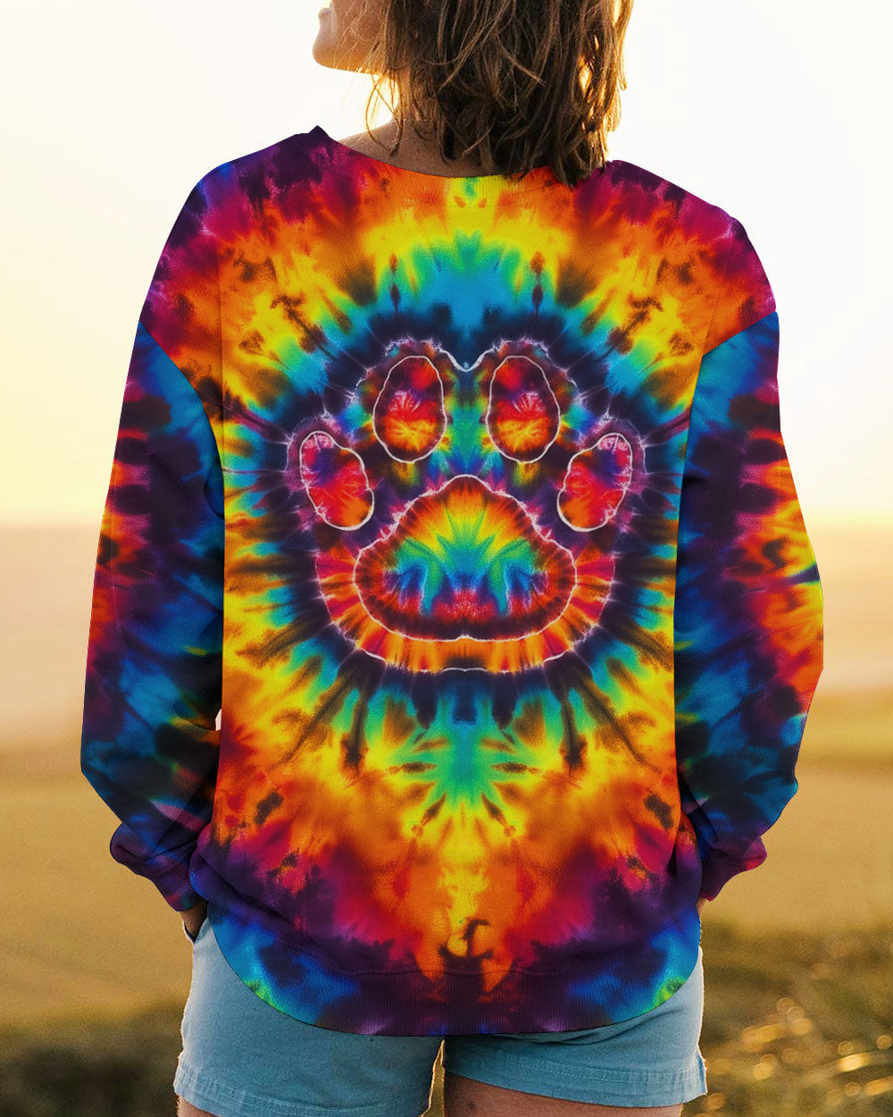 RAINBOW PAW TIE DYE ALL OVER PRINT - KMTM0511258