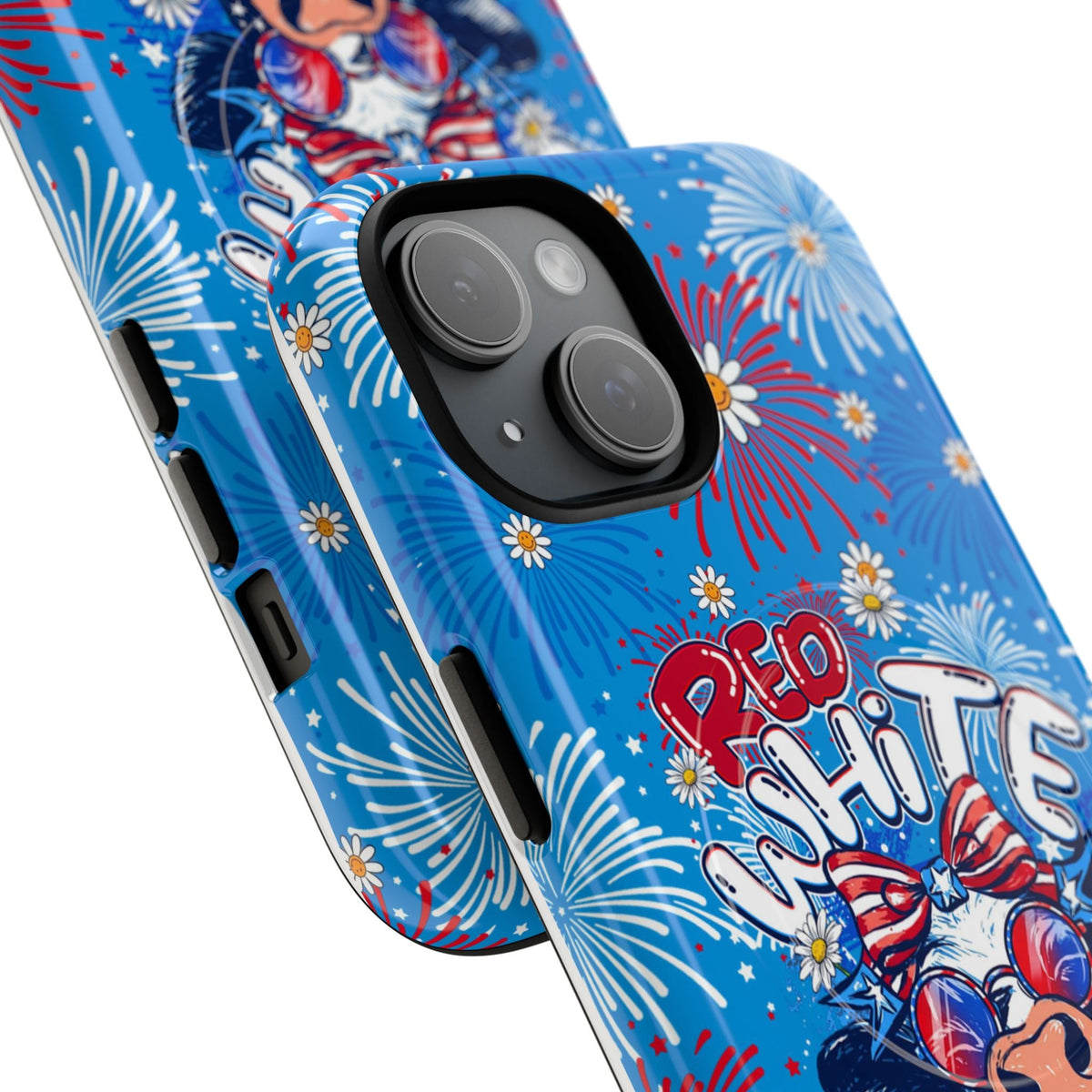 RED WHITE AND MOOO COW MAGNETIC PHONE CASE  - TY1306262