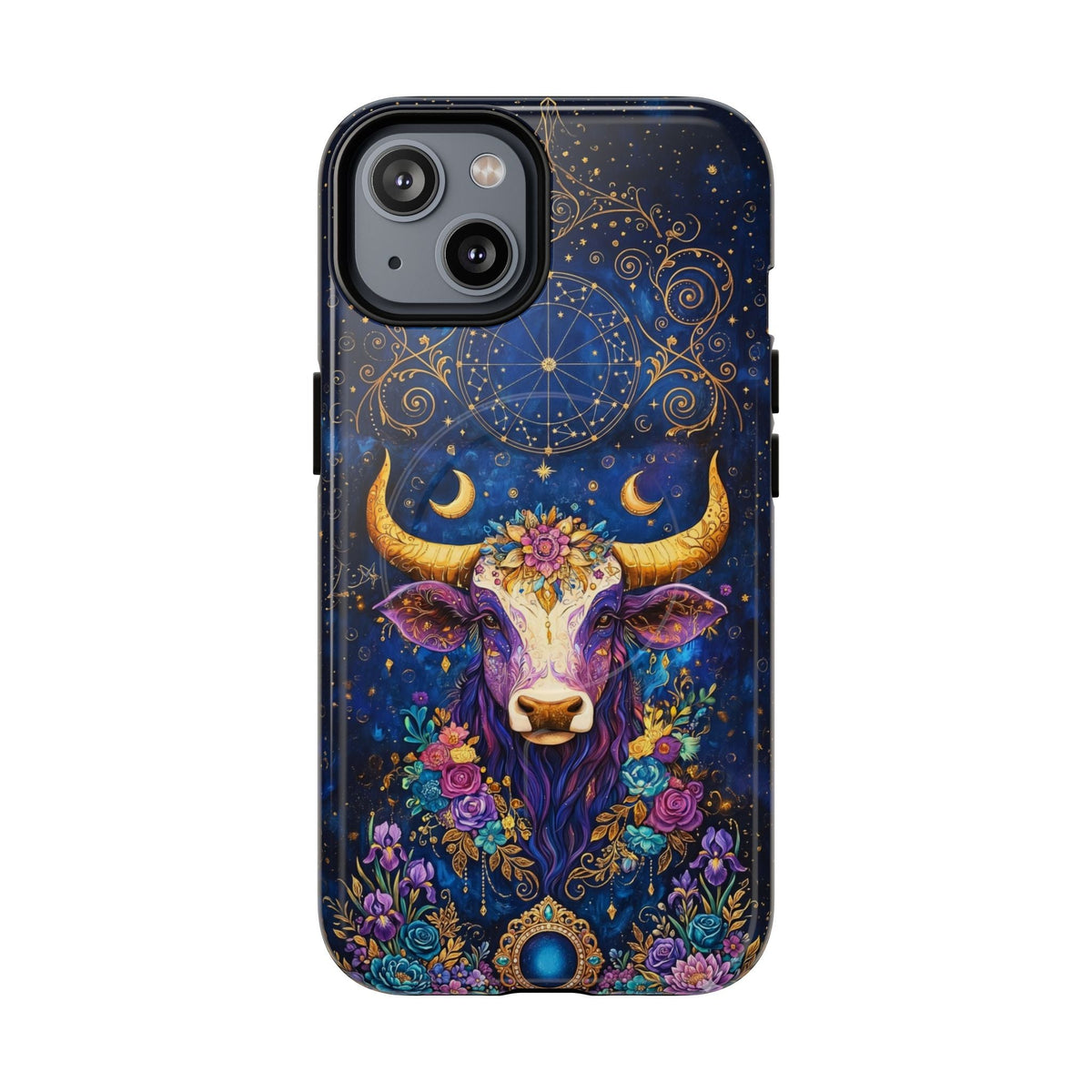 HIPPIE MAGIC COW MAGNETIC PHONE CASE - TLNT2304262
