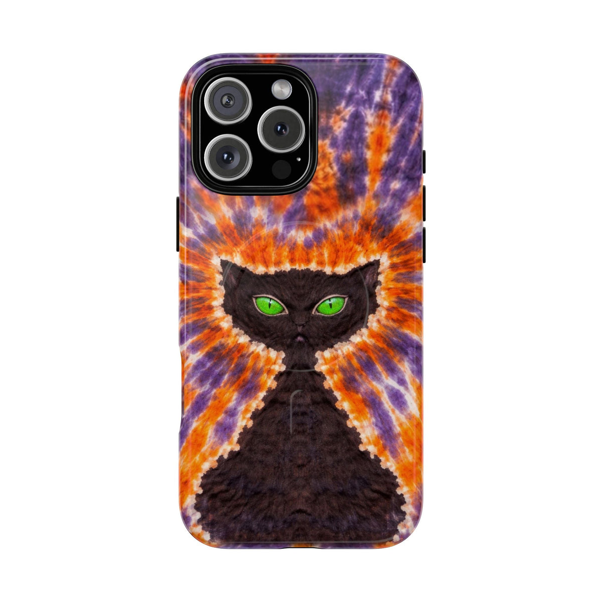 BLACK CAT PURPLE & ORANGE MAGNETIC  PHONE CASE  - TLHN2404264