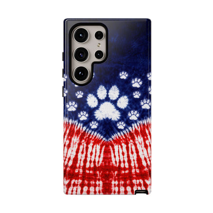 PAW PRINT RED WHITE & BLUE PHONE CASE - TLTW1604262
