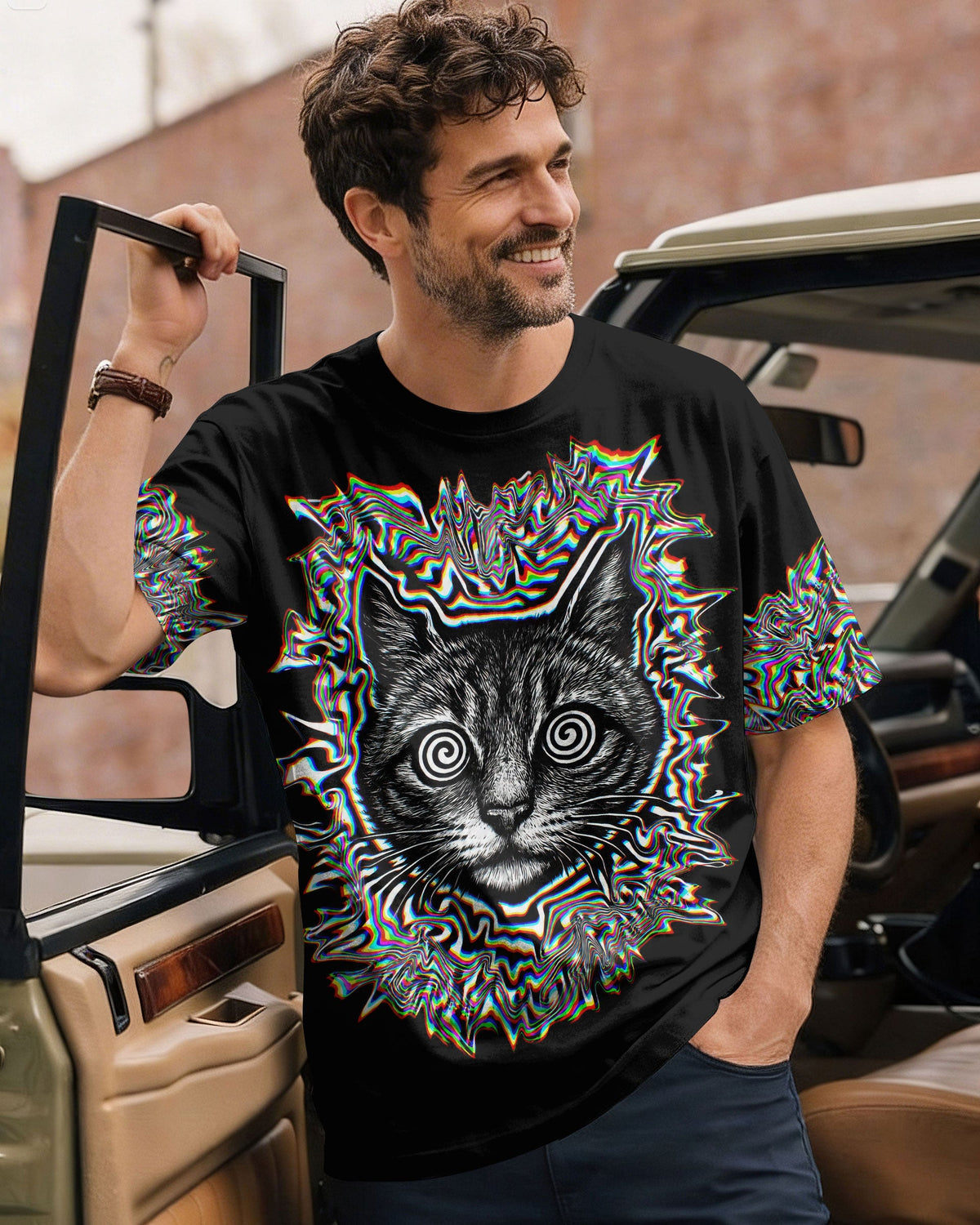 FUNNY CAT GLITCH AURA  ALL OVER PRINT - TLTW2705264