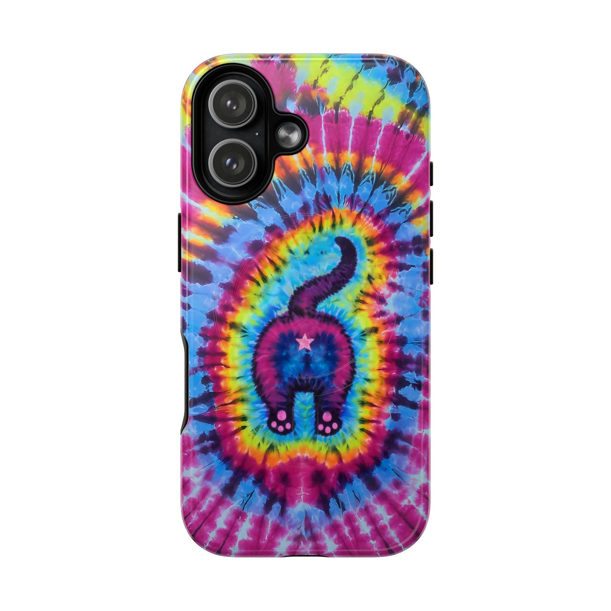 CAT COLORFUL SWIRL PATTERN MAGNETIC PHONE CASE - TLTW1404263