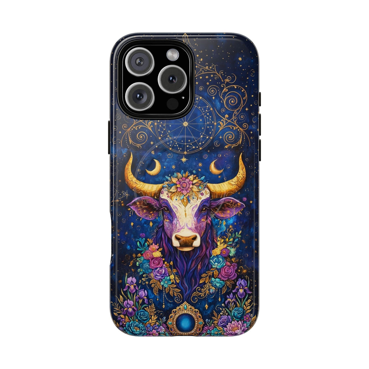 HIPPIE MAGIC COW MAGNETIC PHONE CASE - TLNT2304262