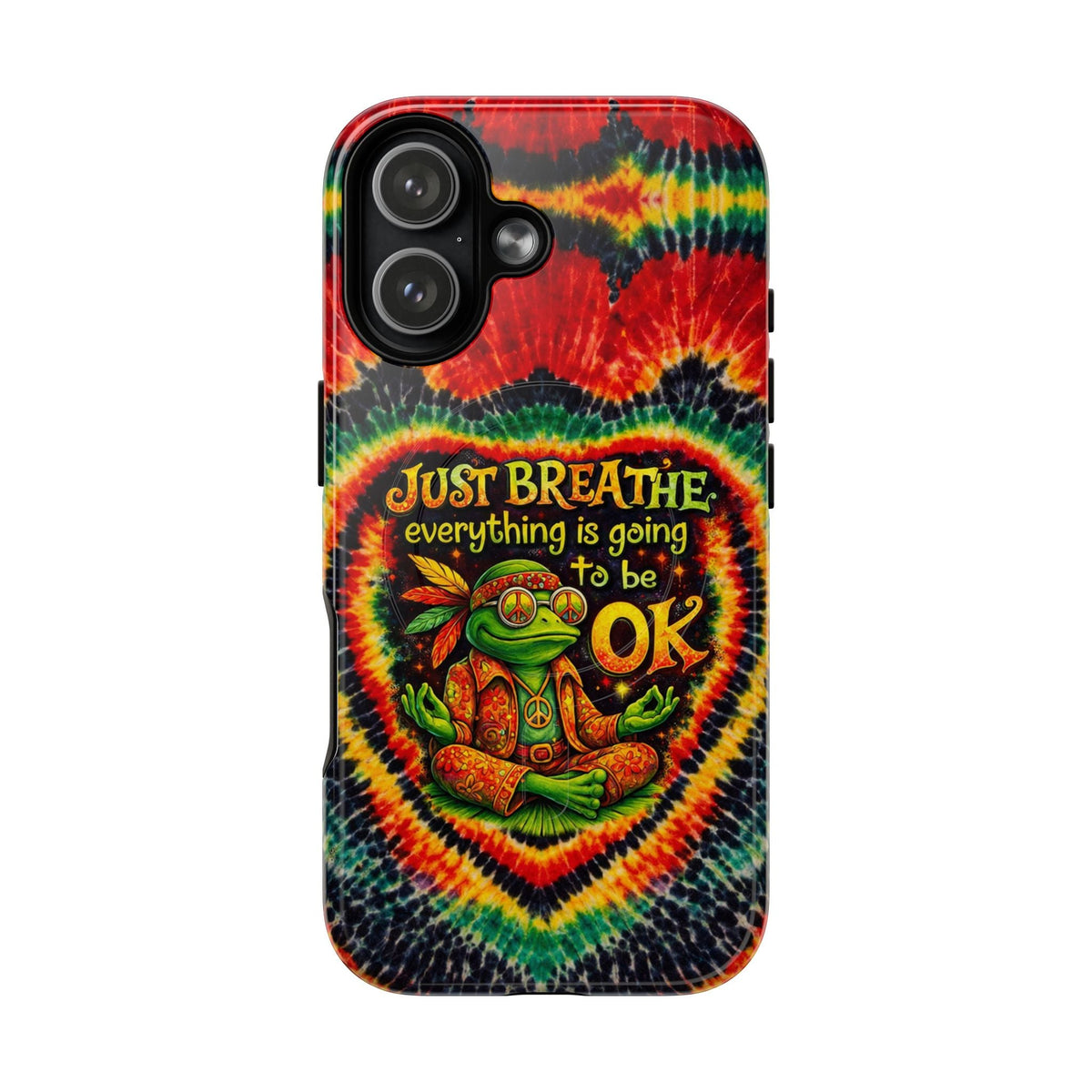 JUST BREATHE FROG SWIRL MAGNETIC PHONE CASE - KMTM2304262