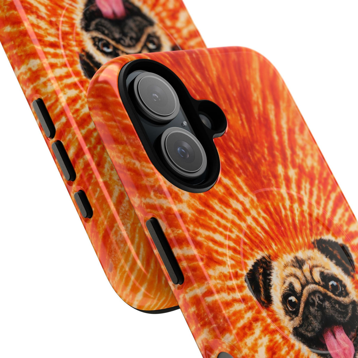 PUG DOG ORANGE MAGNETIC PHONE CASE - TLNT1604261