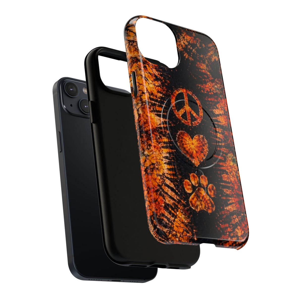 PEACE LOVE PAW PRINT VINTAGE MAGNETIC  PHONE CASE  - TLHN2204264