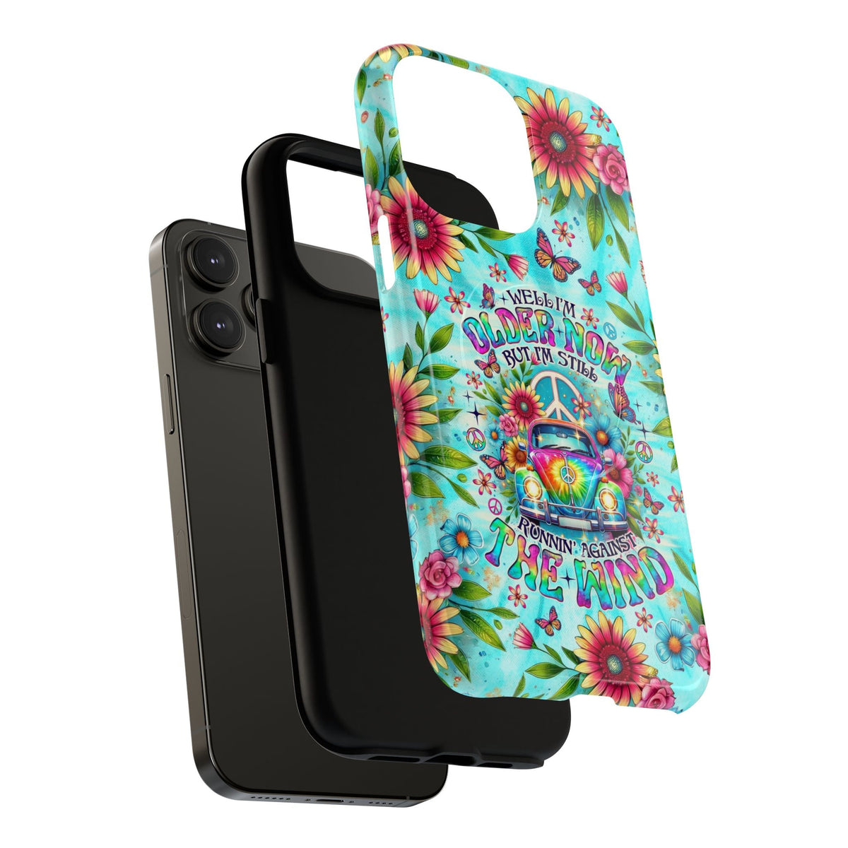 RUNNING AGAINST THE WIND CAR TIE DYE MAGNETIC PHONE CASE - TLNO1804254