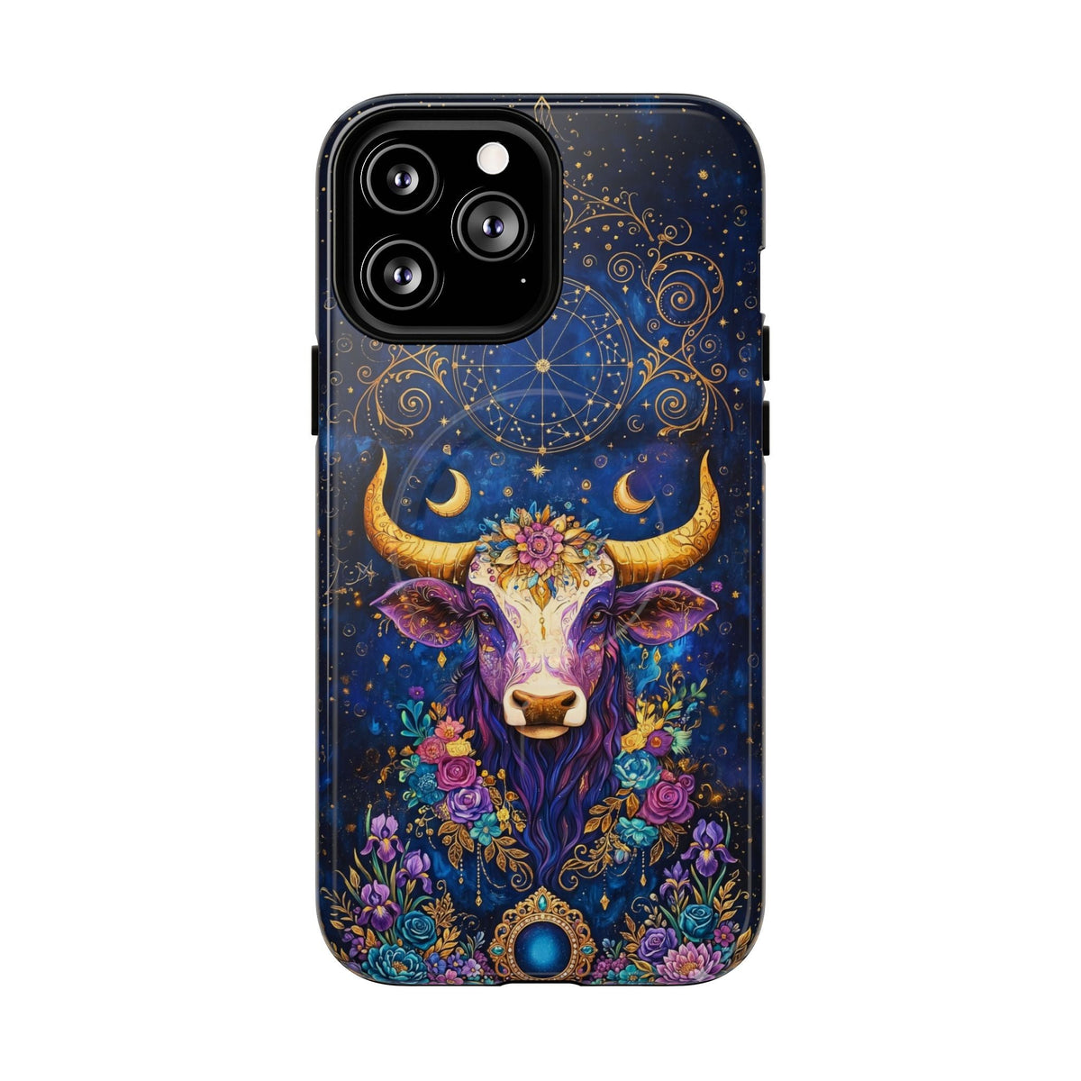 HIPPIE MAGIC COW MAGNETIC PHONE CASE - TLNT2304262