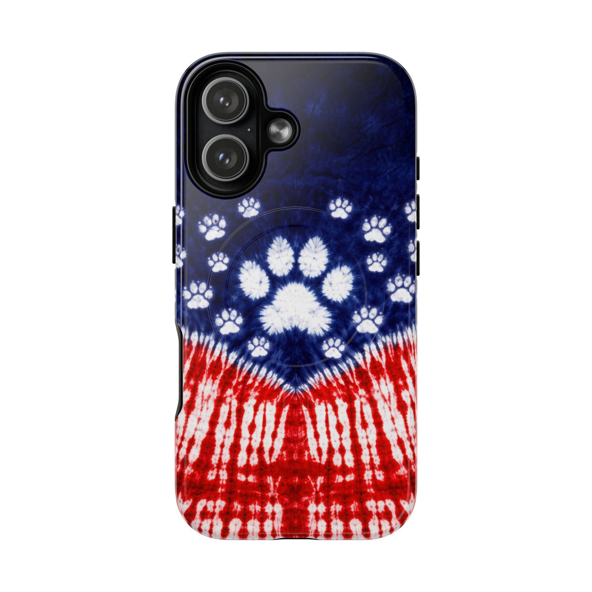 PAW PRINT RED WHITE & BLUE MAGNETIC PHONE CASE - TLTW1604262