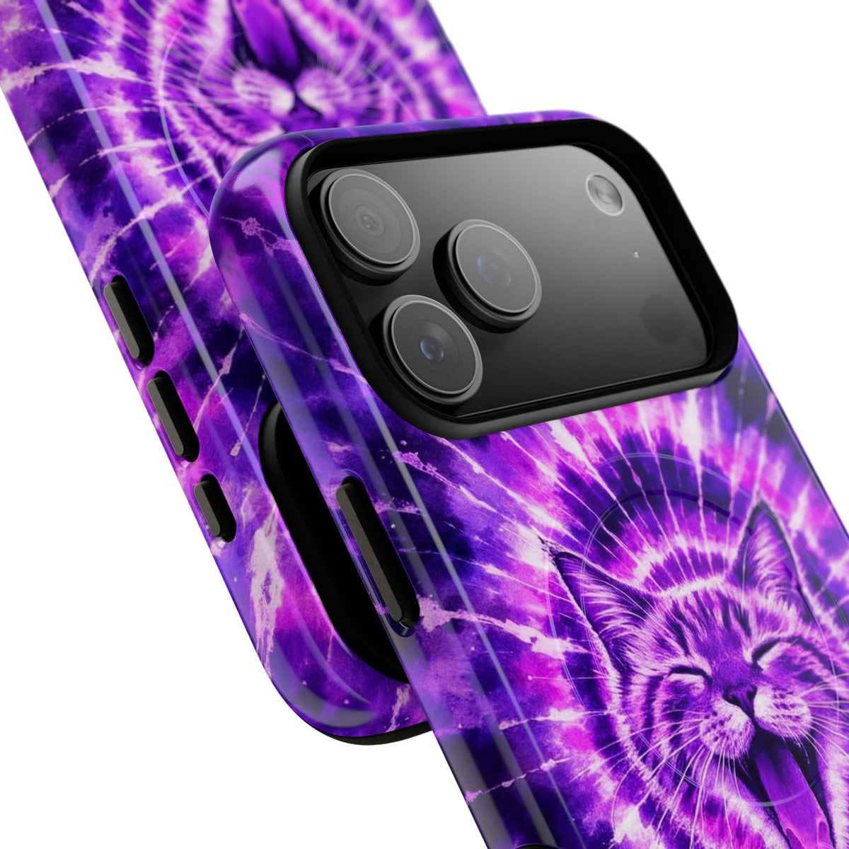 CAT PURPLE SWIRL MAGNETIC PHONE CASE  - TLHN1504263