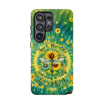 JUST BREATHE DRAGONFLY FLORAL SWIRL PHONE CASE  - TLHG1304263