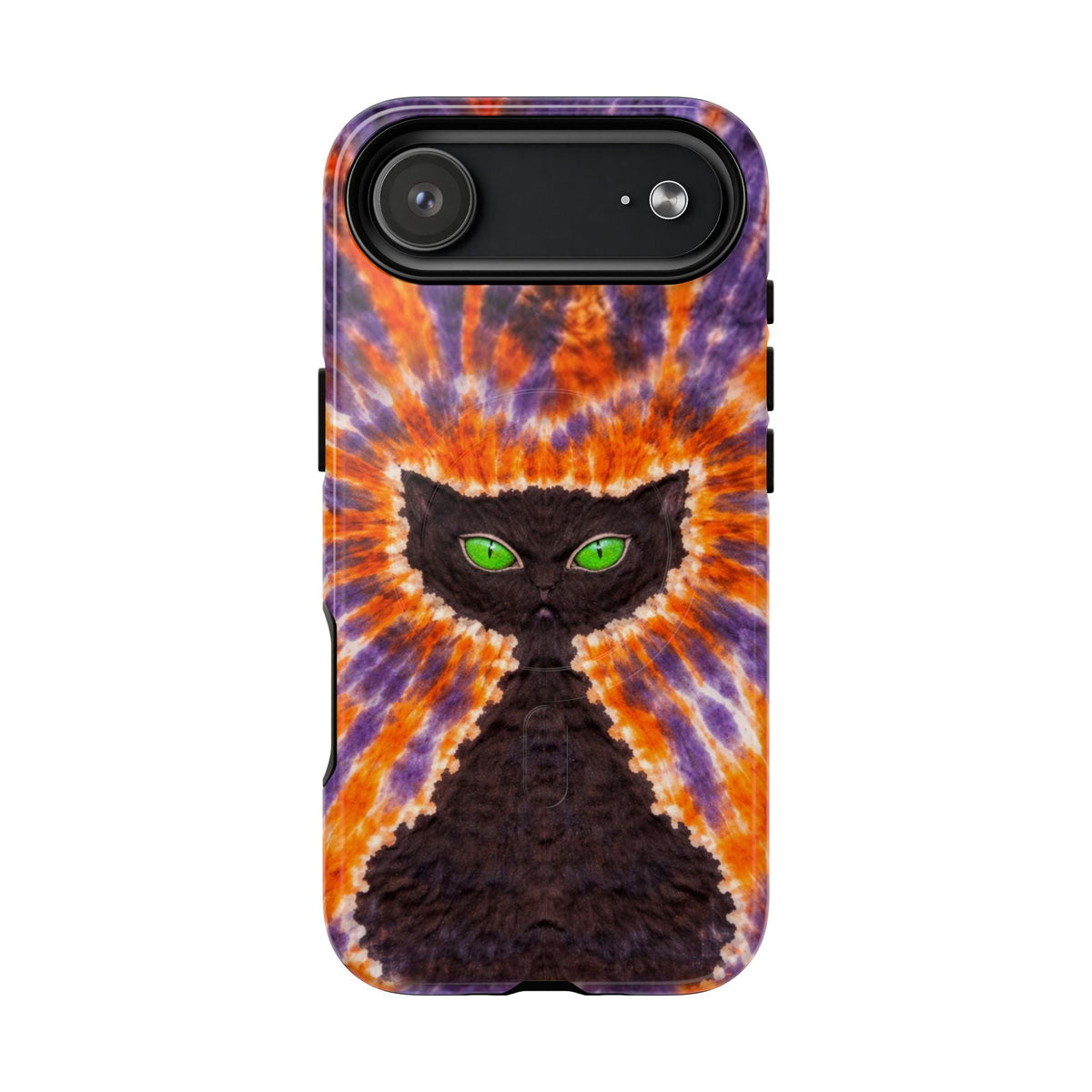 BLACK CAT PURPLE & ORANGE MAGNETIC  PHONE CASE  - TLHN2404264