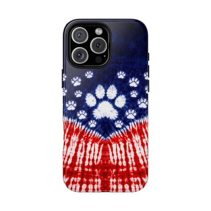 PAW PRINT RED WHITE & BLUE PHONE CASE - TLTW1604262