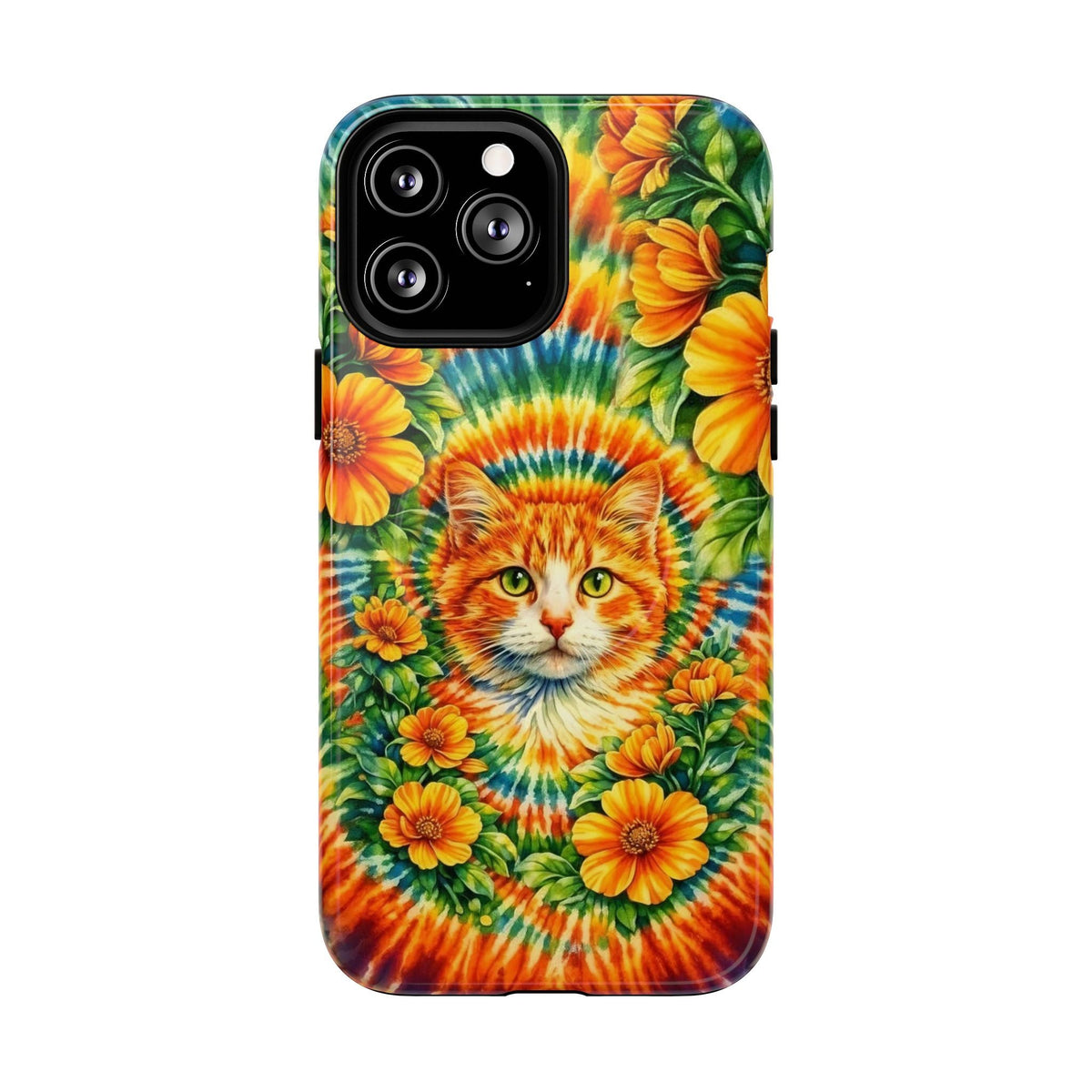 FLORAL CAT SWIRL  MAGNETIC PHONE CASE - TLHG2204264