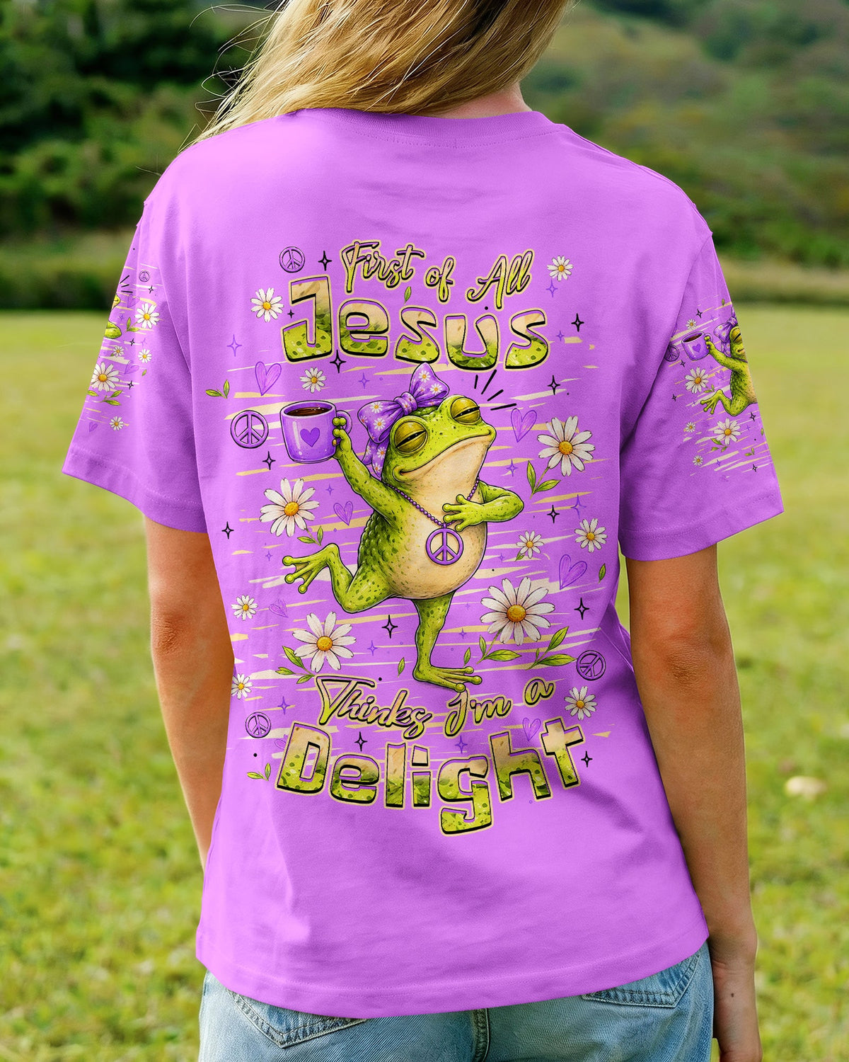 FIRST OF ALL JESUS THINKS FROG ALL OVER PRINT  - TLHN0307262