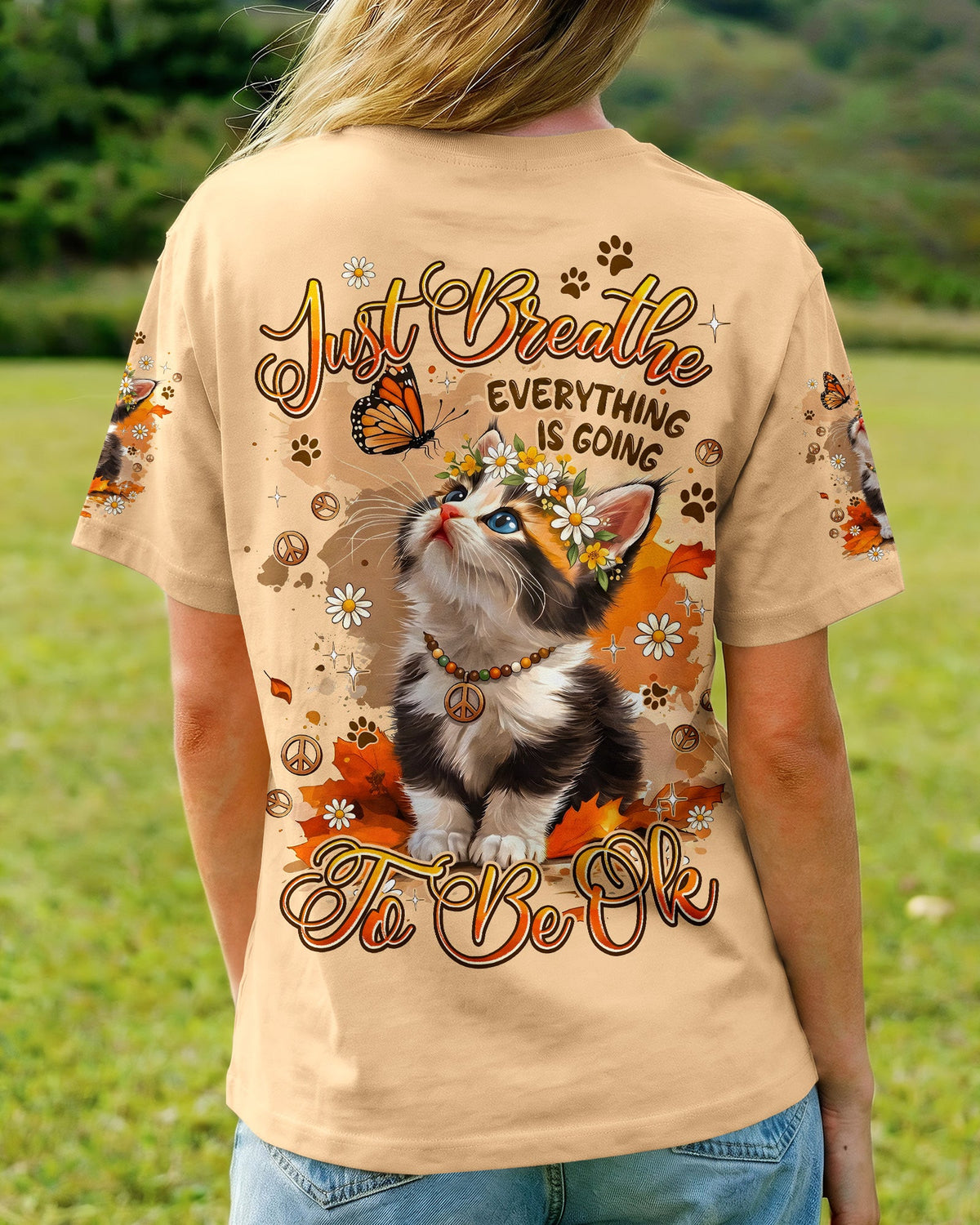 JUST BREATHE CAT ALL OVER PRINT - TYPQ1805261