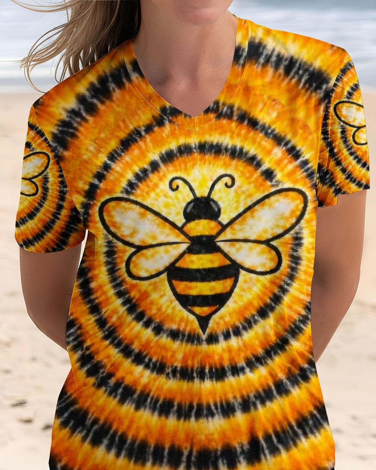 BEE ORANGE & BLACK SWIRL ALL OVER PRINT - TLTW2712251