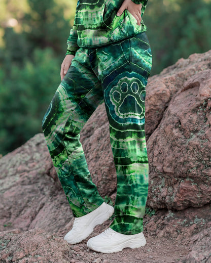 PAW PRINT TIE DYE STRAIGHT FIT SWEATPANT - TYQY0701263