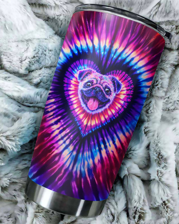 PUG DOG HEART SWIRL TUMBLER  - TLTW1104263